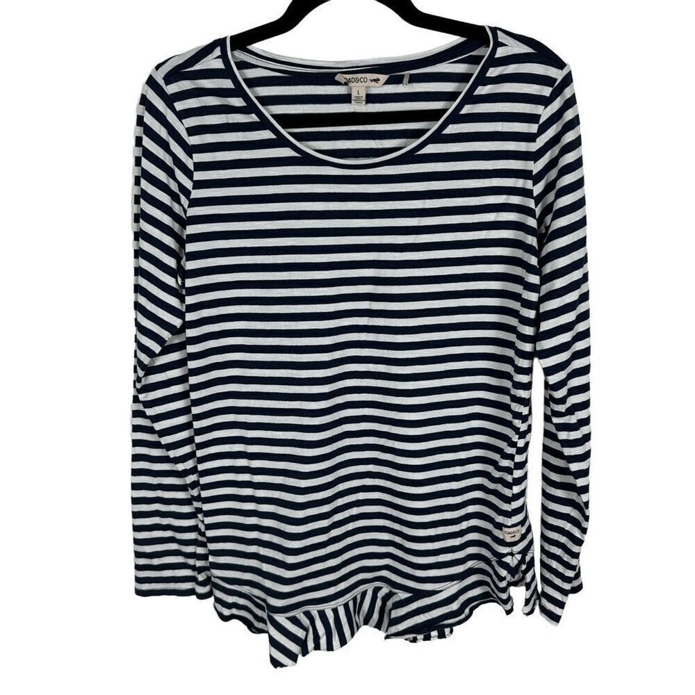 Toad&Co Navy and White Striped Tunic